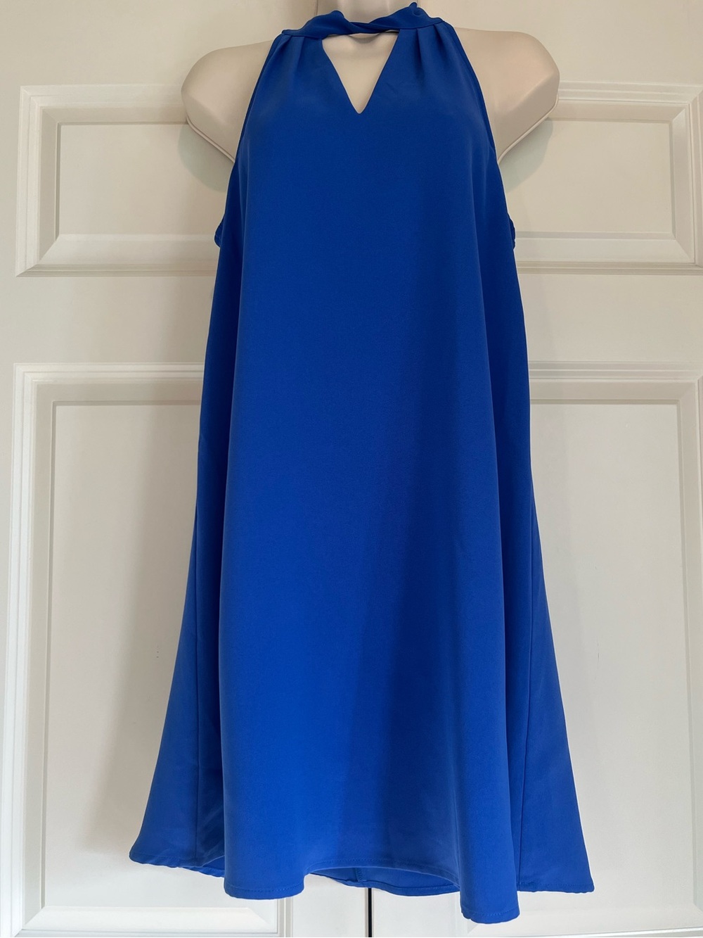 NWT Cobalt Blue Very J Halter Shift Dress Size Small